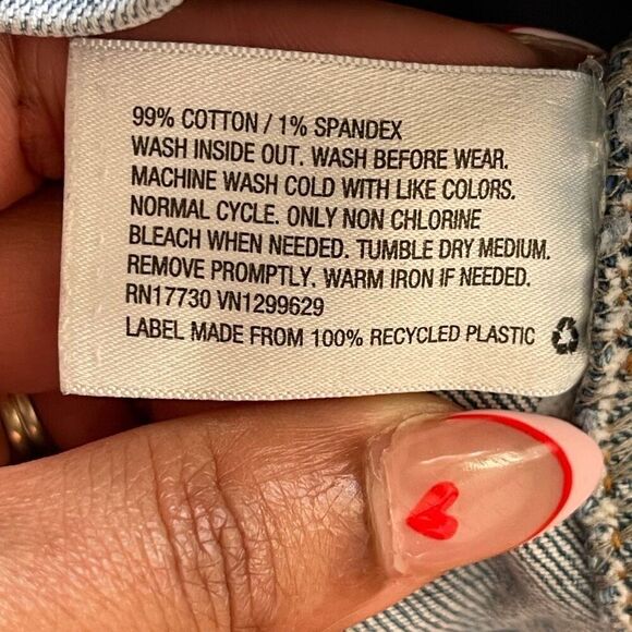 Cat & Jack Girl’s High-Waisted Button Front Light Wash Denim Skirt Size XS 4/5 - Picture 6 of 8